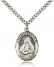 St. Frances Cabrini Medal, Sterling Silver, Large