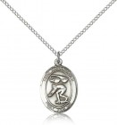 St. Christopher Swimming Medal, Sterling Silver, Medium