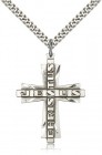 Jesus Christus Cross Pendant, Sterling Silver