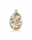 Madonna and Child Medal, 14 Karat Gold