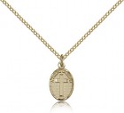 Friend In Jesus Cross Pendant, Gold Filled