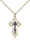 St. Olga Cross Pendant, Gold Filled