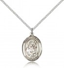 St. Gertrude of Nivelles Medal, Sterling Silver, Medium