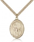 St. Susanna Medal, Gold Filled, Large