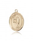 St. Christopher Archery Medal, 14 Karat Gold, Large