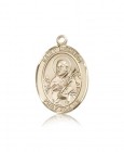St. Meinrad of Einsideln Medal, 14 Karat Gold, Large
