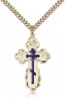 St. Olga Cross Pendant, Gold Filled