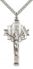 Crucifix Pendant, Sterling Silver