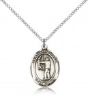 St. Christopher Archery Medal, Sterling Silver, Medium