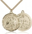 St. Michael the Archangel Medal, Gold Filled