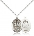 St. George National Guard Medal, Sterling Silver, Large