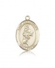 St. Christopher Softball Medal, 14 Karat Gold, Large