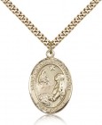 St. Catherine of Bologna Medal, Gold Filled, Large