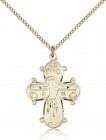 Christine Cross Pendant, Gold Filled