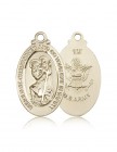 St. Christopher Army Medal, 14 Karat Gold