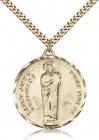Large Men's 14k Gold Filled Saint Jude Medal