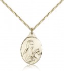 St. Theresa Medal, Gold Filled