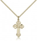 Russian Cross Pendant, Gold Filled