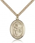 St. Christopher Golf Medal, Gold Filled, Large