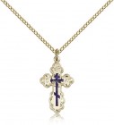 St. Olga Cross Pendant, Gold Filled