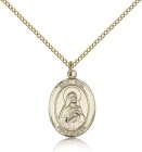 St. Rita Baseball Medal, Gold Filled, Medium