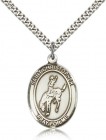 St. Christopher Rodeo Medal, Sterling Silver, Large
