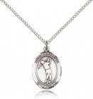 St. Sebastian Golf Medal, Sterling Silver, Medium