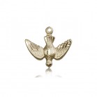 Holy Spirit Medal, 14 Karat Gold
