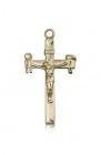 Crucifix Pendant, 14 Karat Gold