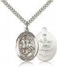 St. George Army Medal, Sterling Silver, Large