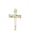 Nail Cross Pendant, 14 Karat Gold