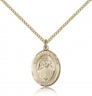St. Maria Faustina Medal, Gold Filled, Medium