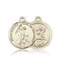 Navy Guardain Angel Medal, 14 Karat Gold