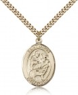 St. Jason Medal, Gold Filled, Large