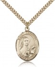 St. Therese of Lisieux Medal, Gold Filled, Large