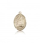 St. Edburga of Winchester Medal, 14 Karat Gold, Medium