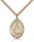 Infant of Prague Medal, Gold Filled, Large