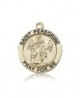 St. Peregrine Medal, 14 Karat Gold