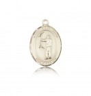 St. Sebastian Archery Medal, 14 Karat Gold, Medium