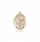 St. Meinrad of Einsideln Medal, 14 Karat Gold, Medium