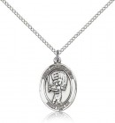 St. Christopher Baseball Medal, Sterling Silver, Medium