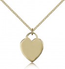 Heart Medal, Gold Filled