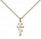 Greek Orthadox Cross Pendant, Gold Filled