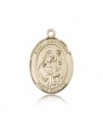 St. Gertrude of Nivelles Medal, 14 Karat Gold, Large