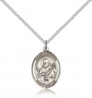 St. Meinrad of Einsideln Medal, Sterling Silver, Medium