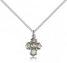 5 Way Cross Pendant, Sterling Silver