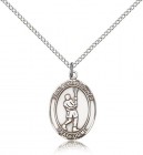 St. Christopher Lacrosse Medal, Sterling Silver, Medium