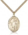 St. Joseph the Worker Medal, Gold Filled, Large