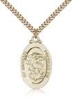 St. Michael the Archangel Medal, Gold Filled