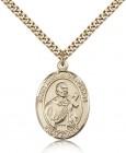 St. Martin De Porres Medal, Gold Filled, Large
